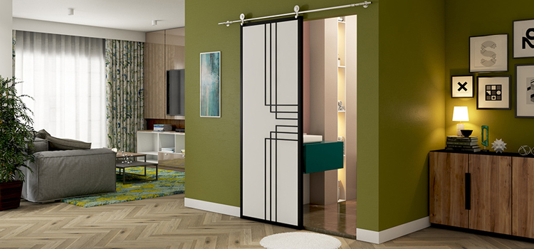 sliding bathroom door installation in La Verne